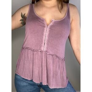 American Eagle Purple Babydoll Tank